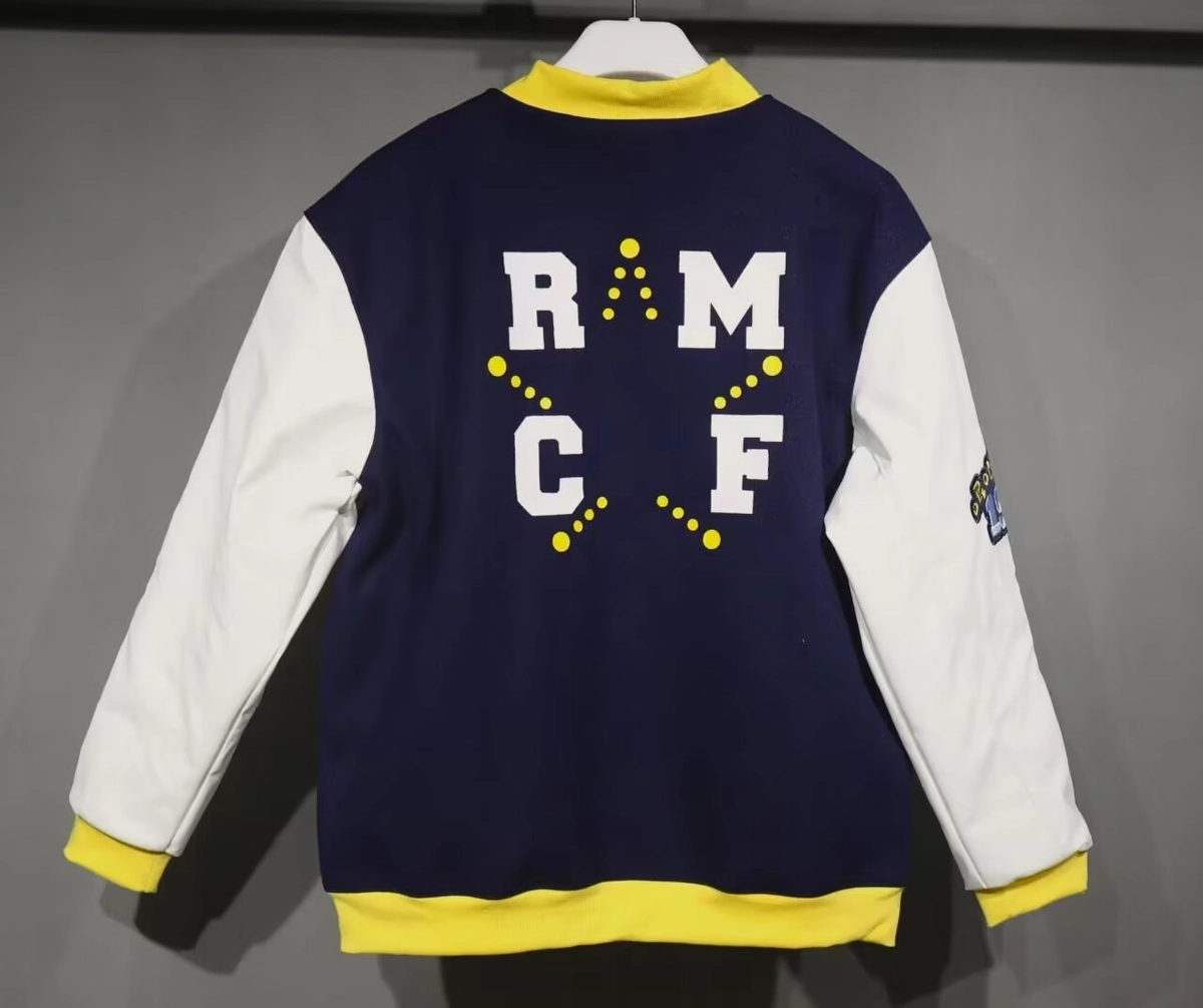 2025 2026 real madrid long zipped baseball style cotton jacket 2