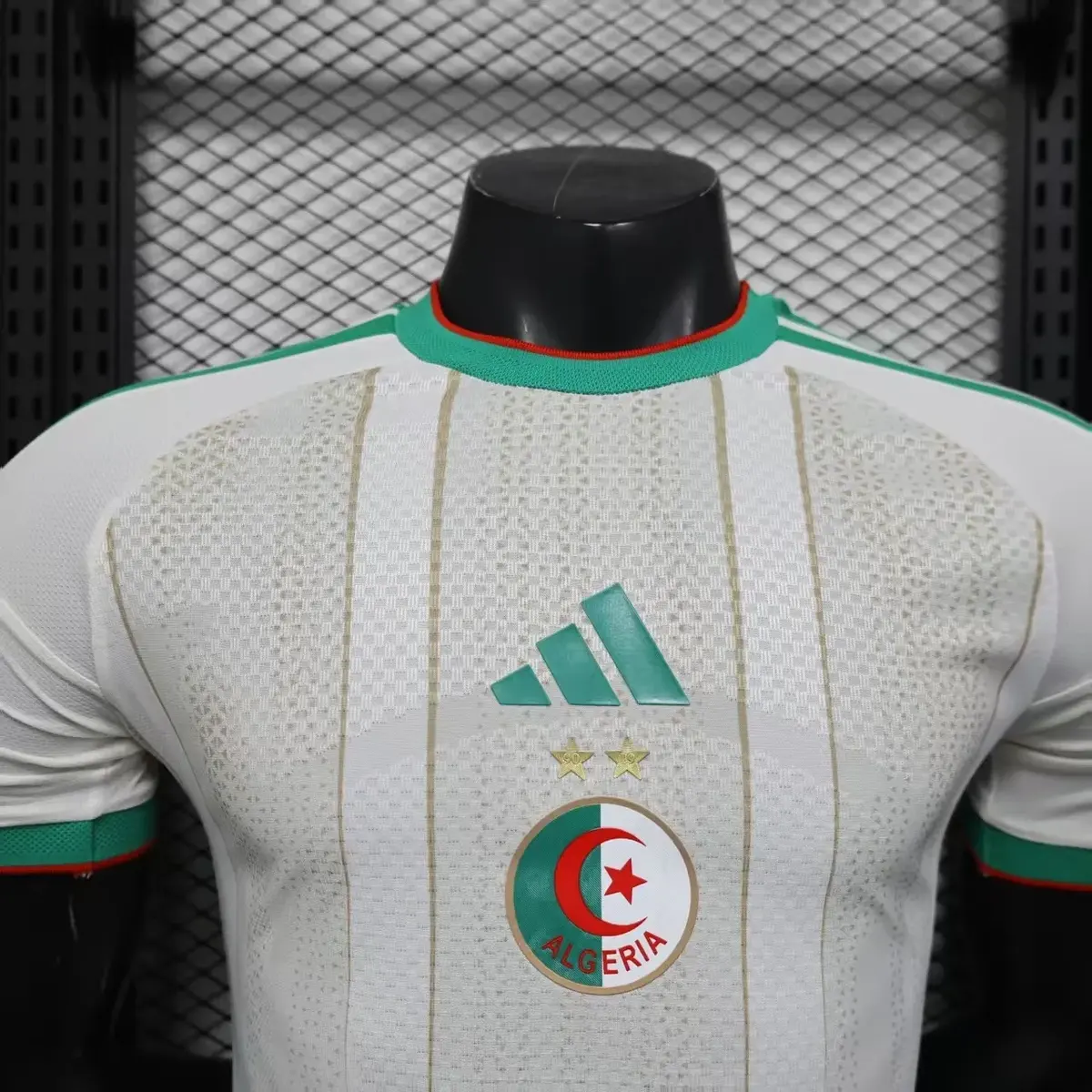 2026 player algeria home football shirt with 2 stars 3