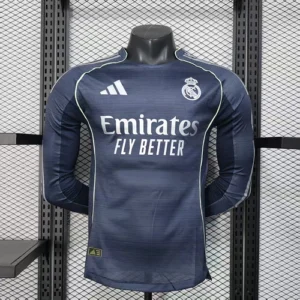 2025/2026 Long Sleeve Player Real Madrid Away Football Shirt 1:1 Thai Quality