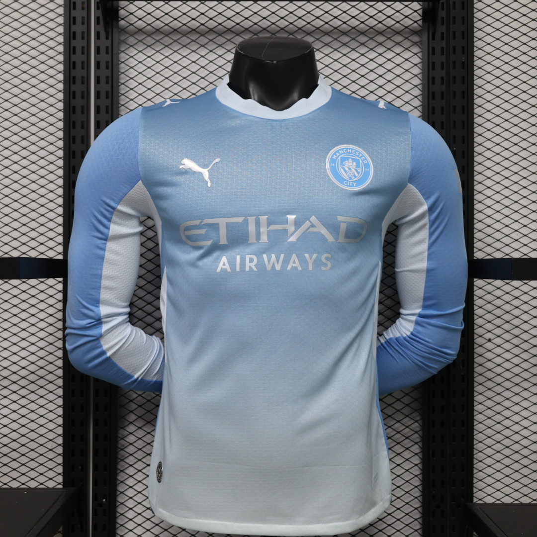 2026/2027 Player Long Sleeve Manchester City Home Football shirt 1:1 Thai Quality