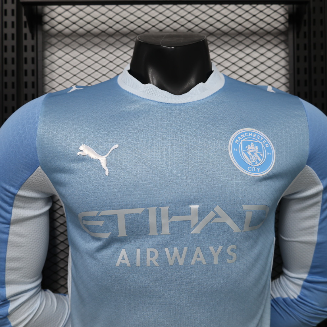 2026/2027 Player Long Sleeve Manchester City Home Football shirt 1:1 Thai Quality - Image 3
