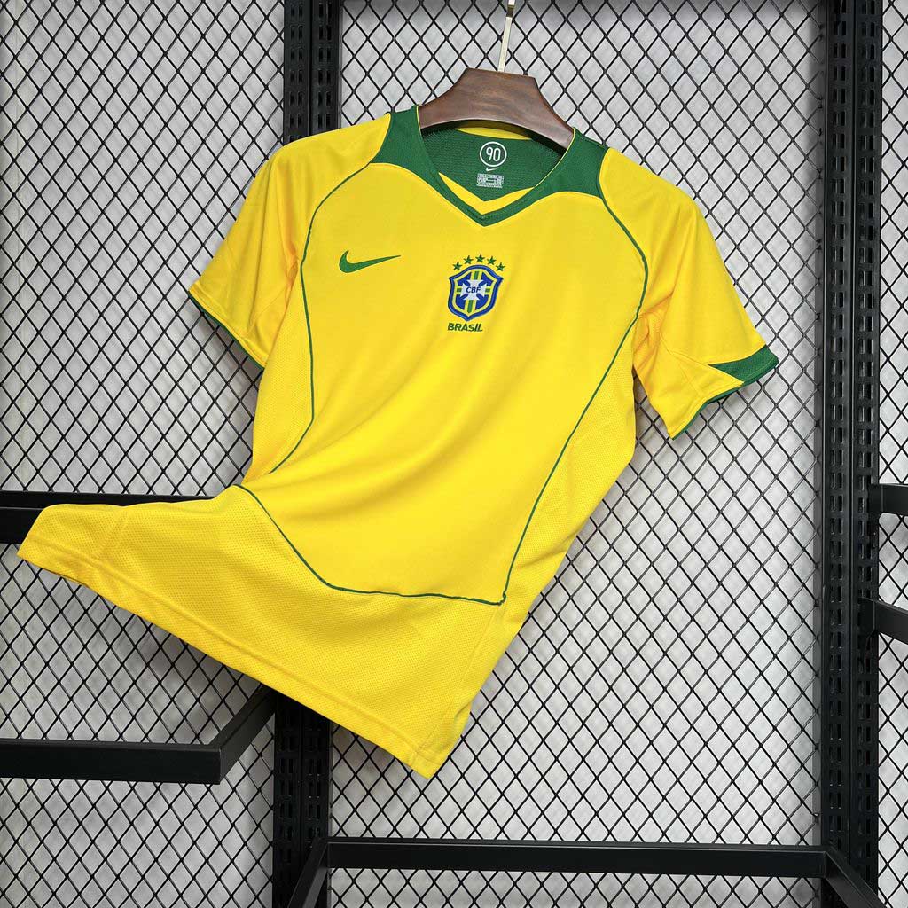 2004 Retro Brazil Home Soccer Jersey 1:1 Thai Quality - Image 3