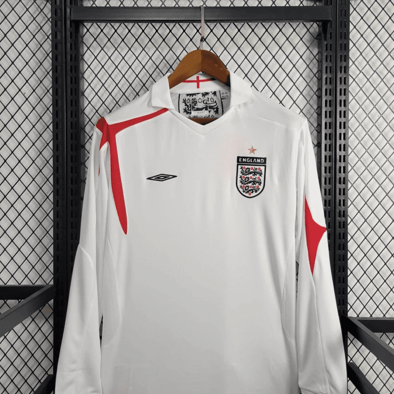 2006 Retro Long Sleeve England Home Football Shirt 1:1 Thai Quality - Image 3