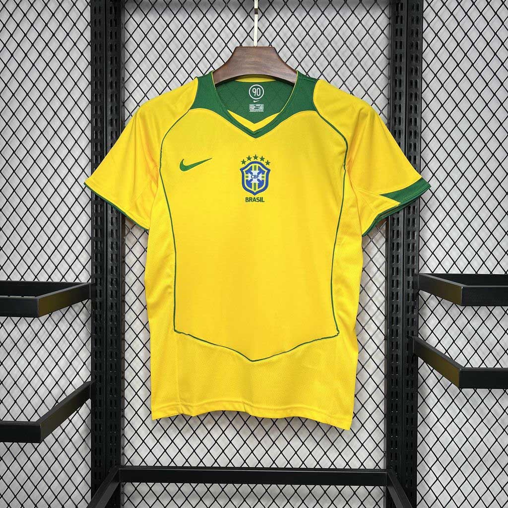 2004 Retro Brazil Home Soccer Jersey 1:1 Thai Quality