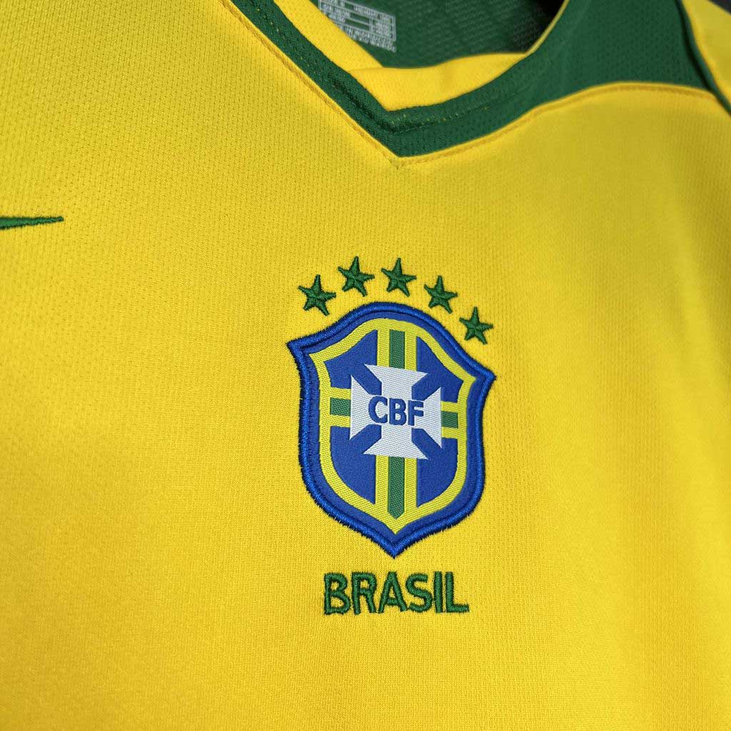 2004 Retro Brazil Home Soccer Jersey 1:1 Thai Quality - Image 4