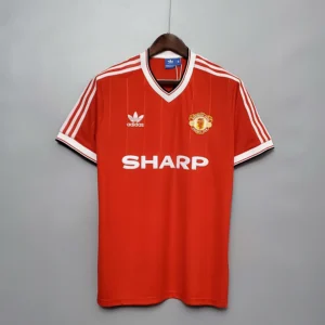 1983 1984 retro manchester united home football shirt 1