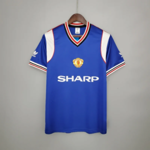 1985 1986 retro manchester united away football shirt 1