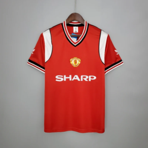 1985 1986 retro manchester united home football shirt 1