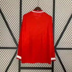 1986 1988 retro long sleeve man united home football shirt 2