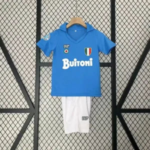 1987 1988 retro kids size napoli home soccer jersey 1