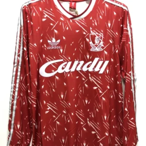 1989 1991 retro long sleeve liverpool home football shirt 1
