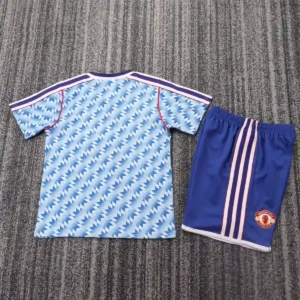 1990 1992 retro kids manchester united away football shirt 2
