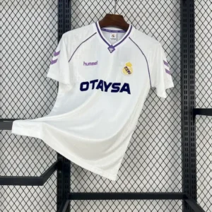 1990 1992 retro real madrid home football shirt 1