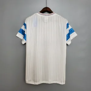 1990 olympique marseille home soccer jersey 2
