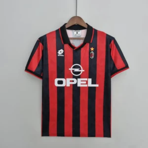1995 1996 retro ac milan home football shirt 1