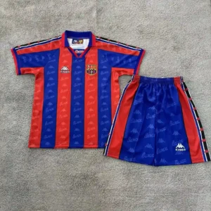 1996 1997 retro kids barcelona home football shirt 1