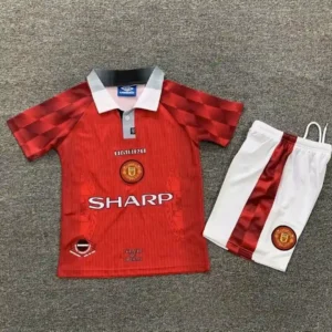 1996 1997 retro manchester unitedhome football shirt kids size 1