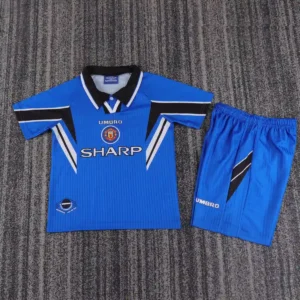 1996 1998 retro kids manchester united second awayfootball shirt 1
