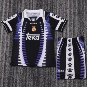 1997 1998 retro real madrid third awayfootball shirt kids size 1