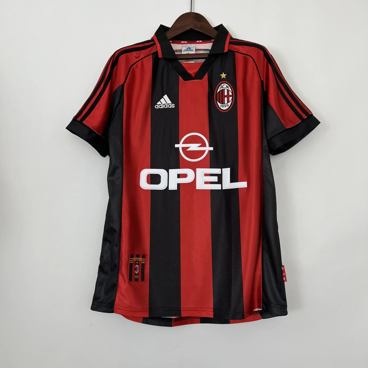 1998 1999 retro ac milan home football shirt 1