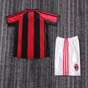 1998 1999 retro kids ac milan home football shirt 2