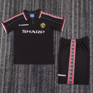 1998 1999 retro kids manchester united away football shirt 1
