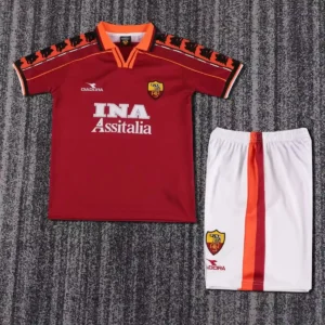 1998 1999 retro kids roma home football shirt 1