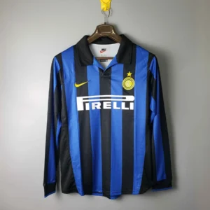 1998 1999 retro long sleeve inter milan home football shirt 1