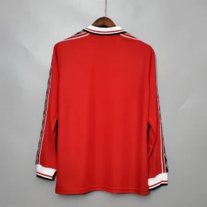 1998 1999 retro long sleeve manchester united home football shirt 2