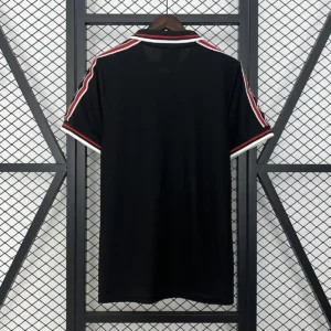 1998 1999 retro manchester united away football shirt black 2