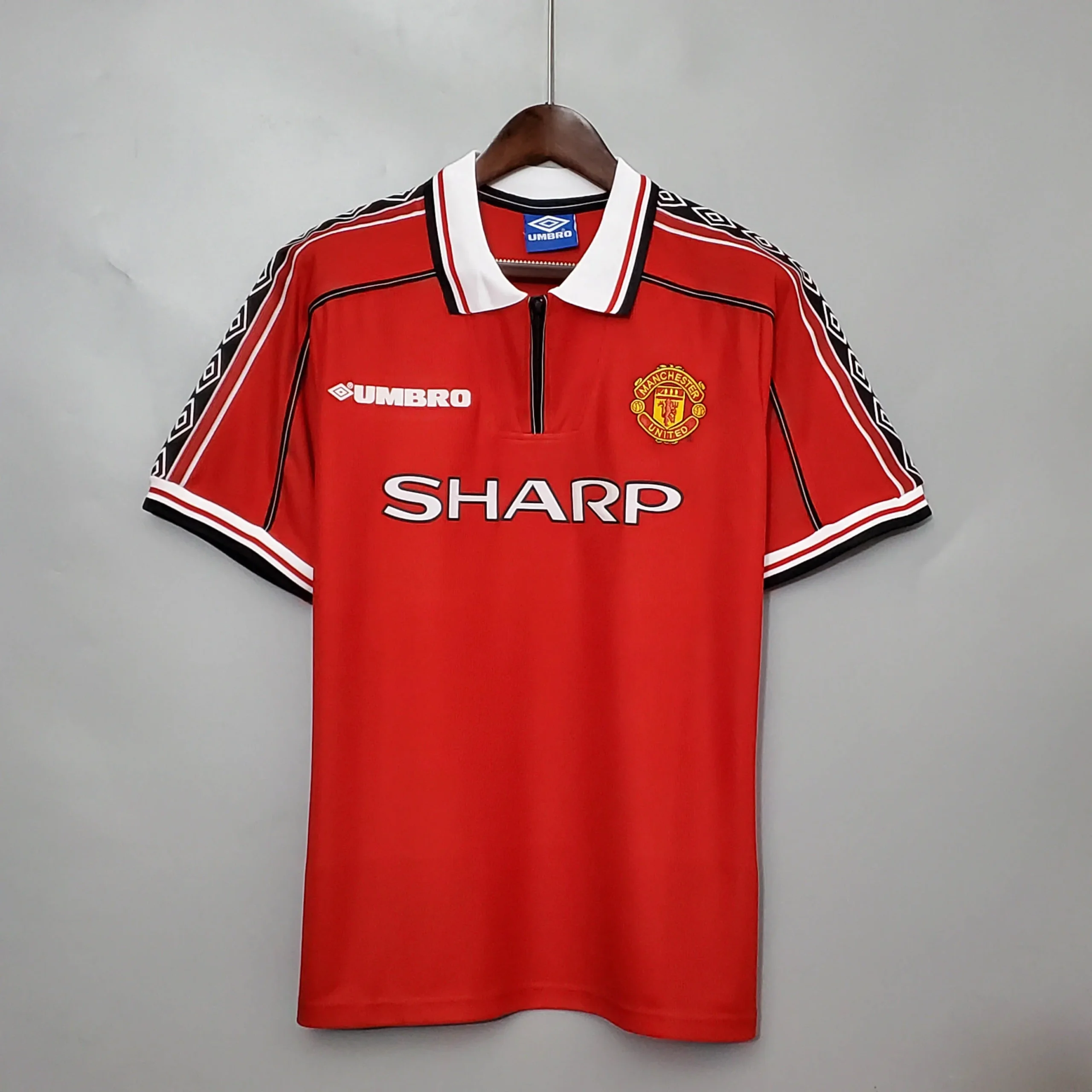 1998 1999 retro manchester united home football shirt 1