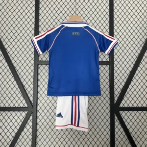 1998 retro france home football shirt kids size 2