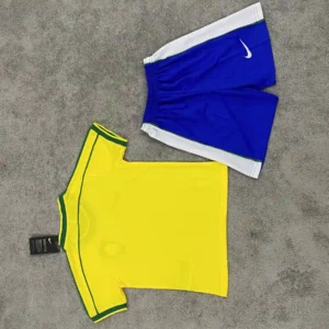 1998 retro kids brazil home football shirt 2