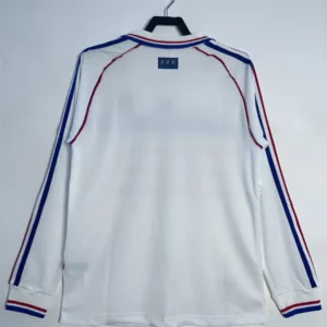 1998 retro long sleeve france away football shirt 2