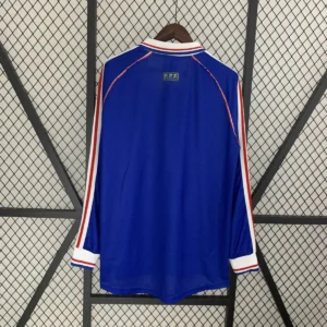 1998 retro long sleeve france home football shirt 2