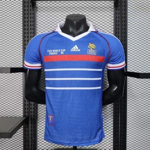 1998 retro player france home football shirt 1
