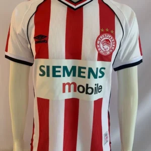 2001 2002 retro 0lympiacos piraeus home football shirt 1