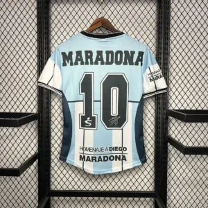 2001 retro argentina diego maradona testimonial home jersey 2