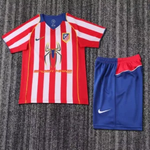 2004 2005 retro kids atletico madrid home football shirt 1