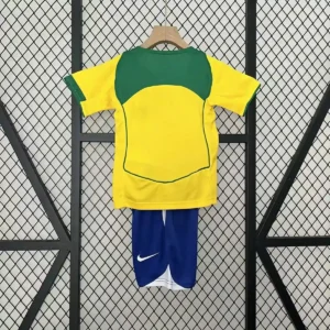 2004 retro brazil home football shirt kids size 2