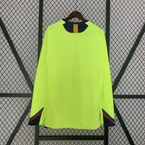 2005 2006 retro long sleeve barcelona football shirt away 2