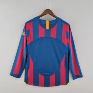2005 2006 retro long sleeve barcelona football shirt home 2