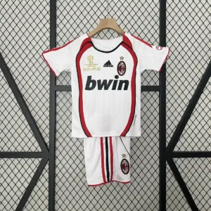 2006 2007 retro ac milan away champions league football shirt kids size 1