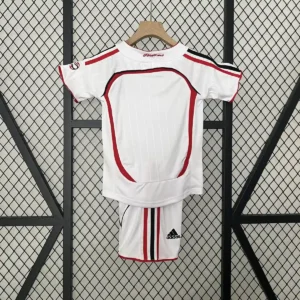 2006 2007 retro ac milan away champions league football shirt kids size 2
