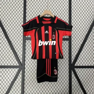 2006 2007 retro ac milan home champions league football shirt kids size 1