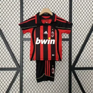 2006 2007 retro kids ac milan home football shirt 1
