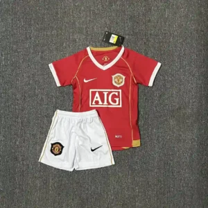 2006 2007 retro kids manchester united home football shirt 1