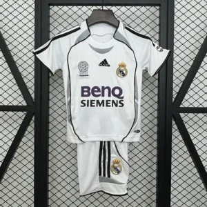2006 2007 retro kids real madrid home football shirt 1