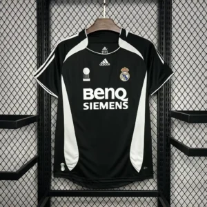 2006 2007 retro real madrid away football shirt black 1