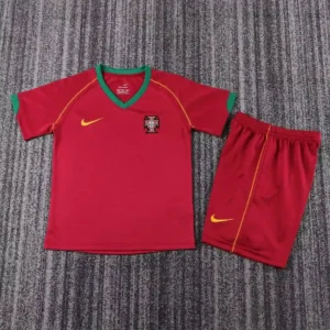2006 retro kids portugal home football shirt 1